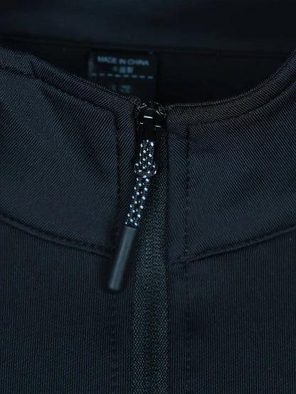 Coat men's half zipper quick drying anti wind drying clothes, running training basketball equipment, long sleeved fitness clothe