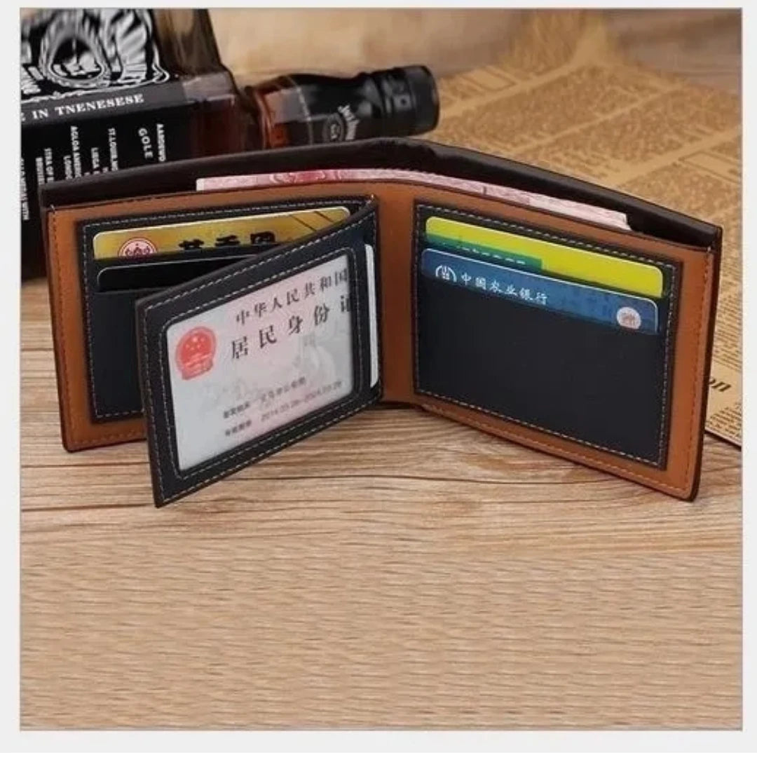 1pc Men Fashion Billfold Leather Wallet Credit Card Purse Clutch Bifold