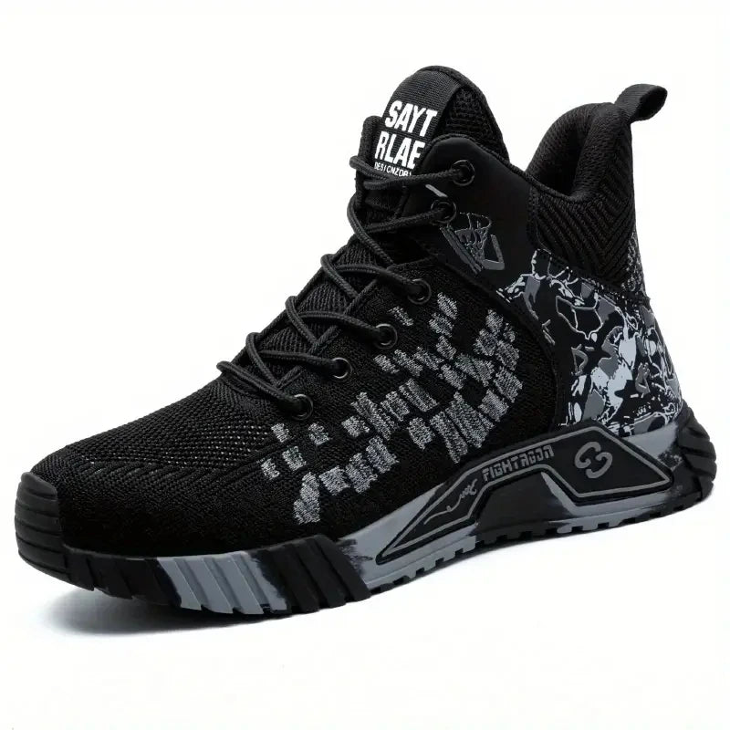 High Top Protective Safety Shoes Men Steel Toe Work Shoes Men Women Work Safety Boots Anti Smash Safety Indestructible WorkBoots