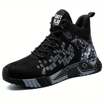 High Top Protective Safety Shoes Men Steel Toe Work Shoes Men Women Work Safety Boots Anti Smash Safety Indestructible WorkBoots