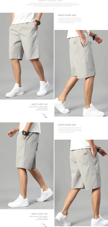Men's Elastic Waist Casual Shorts Summer Light Weight Sweat Shorts Relaxed Fit Work Shorts Loose Casual Jogger Short