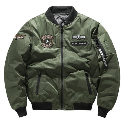 Large Size 7XL Winter Military tactical Male Army MA-1 Flight Bomber Jacket Baseball Varsity College Pilot Air Force Coat Men