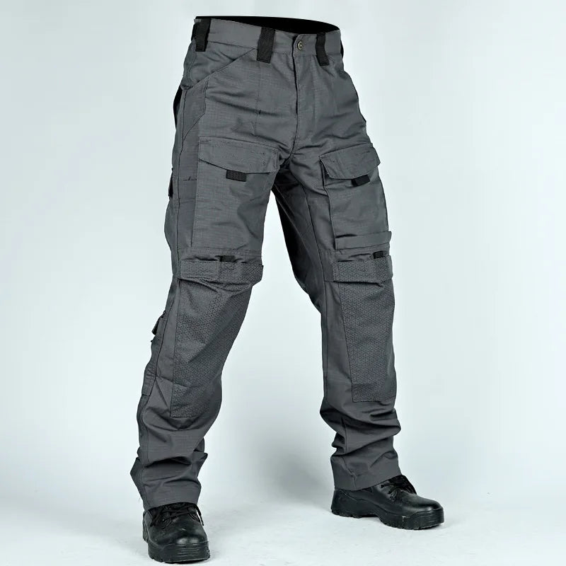 Men Military Tactics Pants Quick Dry Tactical Cargo Pants Wear-Resistant Multi-Pocket Men's Trousers Loose Combat Work Pant Male