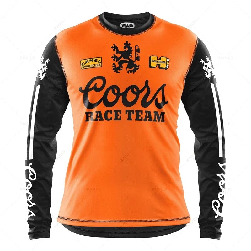 Camping Motorcycle Mountain Bike Team Downhill MTB Jersey Offroad Bicycle Locomotive Shirt Cross Country Fishing Hunting Clothes