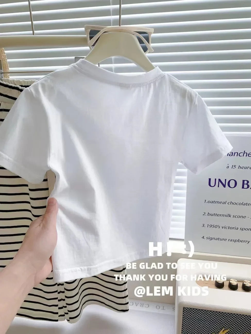 1-8 Years Summer Girls Clothing Set Comfortable Letter T-shirt+Stripe Loose Fitting Pants 2Pcs Suit For Kids Children Outfit