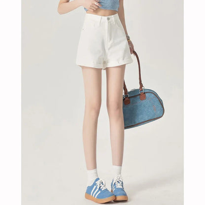 Summer Female Classic Korean Thin Jeans Women Fashion High Waist Short Pants Hot Sale Girls Casual Denim Shorts