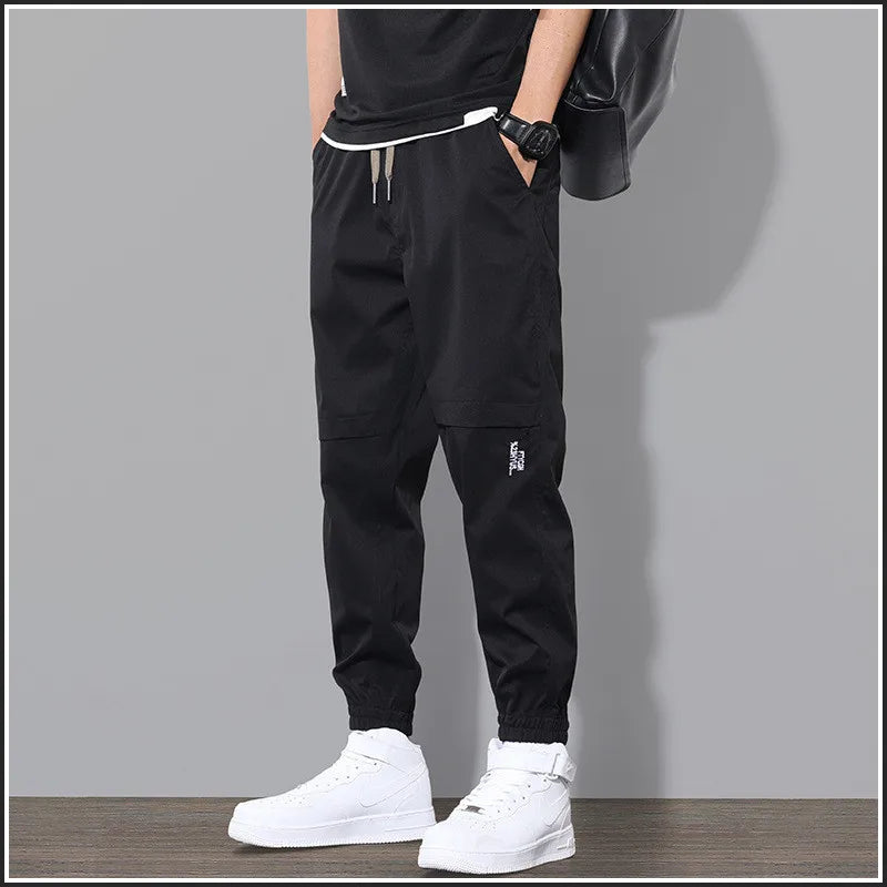 Men's Fashion New Beach Pants Joggers Streetwear Sweatpants Casual Pants Loose Summer Solid Color Long Drawstring Streetwear