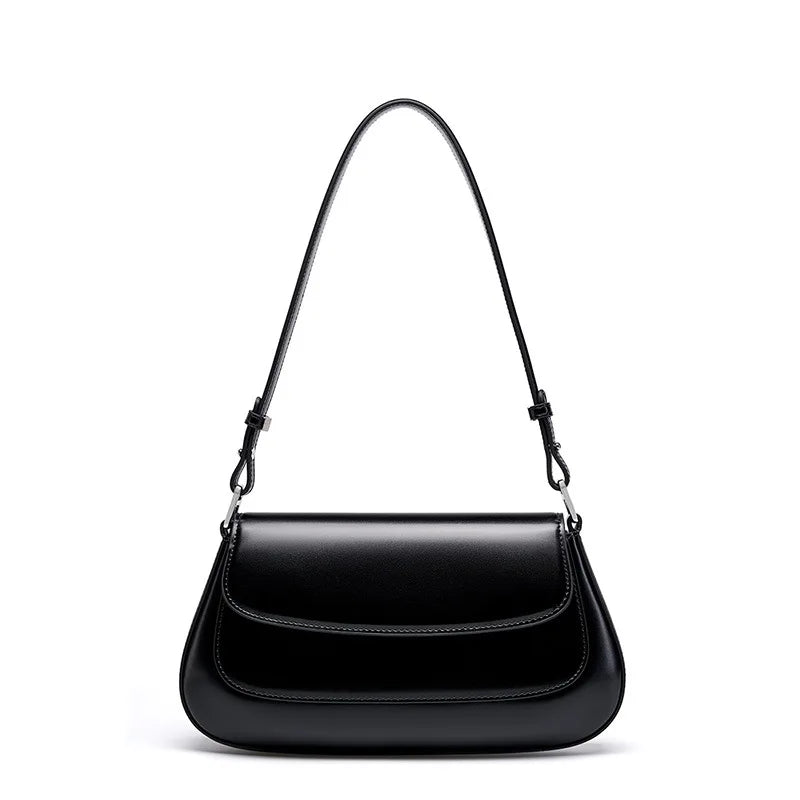 underarm cowhide Genuine leather handbags women vintage shoulder bag female luxury bags womens high quality 2026