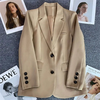 New Spring Suit 2025 Suit Jacket for Women with Small Temperament and High-end Feel Loose Casual Chic Elegant Fashion Coat Top