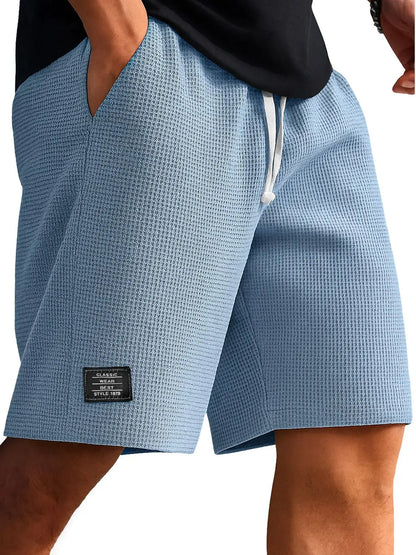 Men's Jacquard Casual Shorts Summer Harajuku Solid Sweatpants Fashion Men Short Pants Retro Men Clothes Roupas Streetwear New