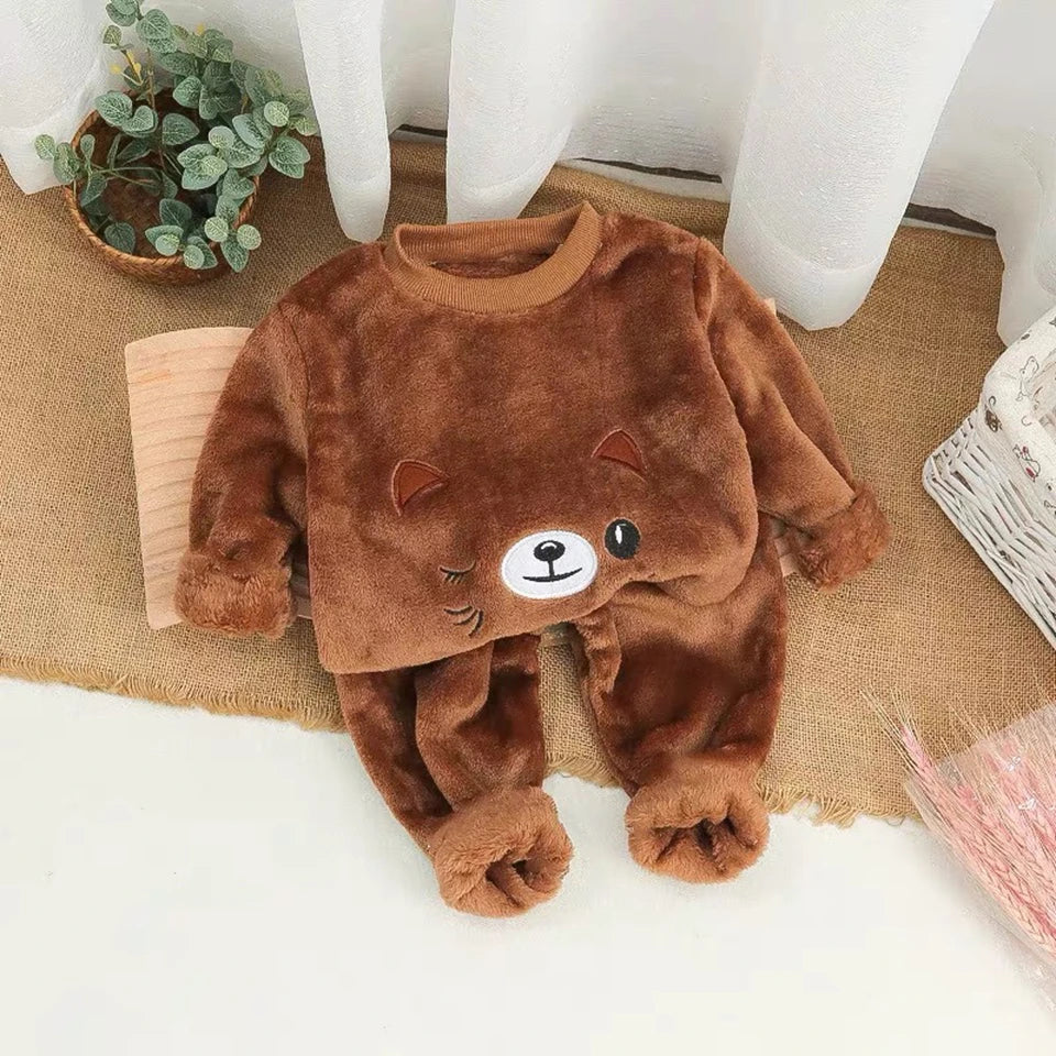 2026 Children's Pajama Sets Tops + Pants 2Pcs Kids Pajamas Winter Girl Clothing Sets 2 To 8Years Children Clothes Boys Sleepwear
