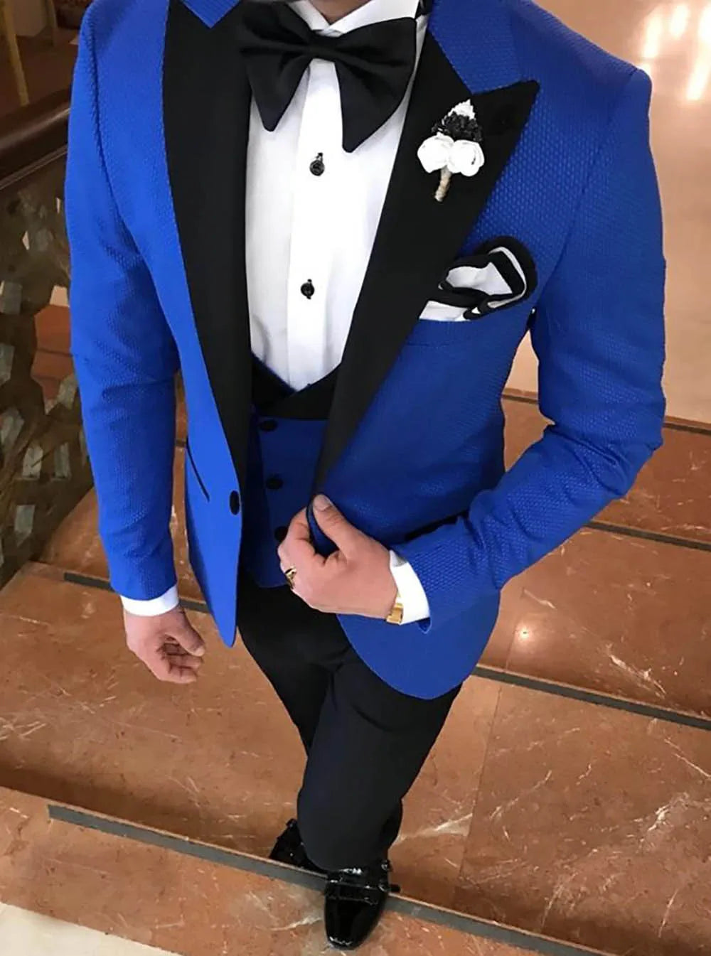 Latest Designs Men's Classic Suits For Wedding Groom Tuxedo Slim Fit One Button Prom Party Best Man 3 Pieces Costume