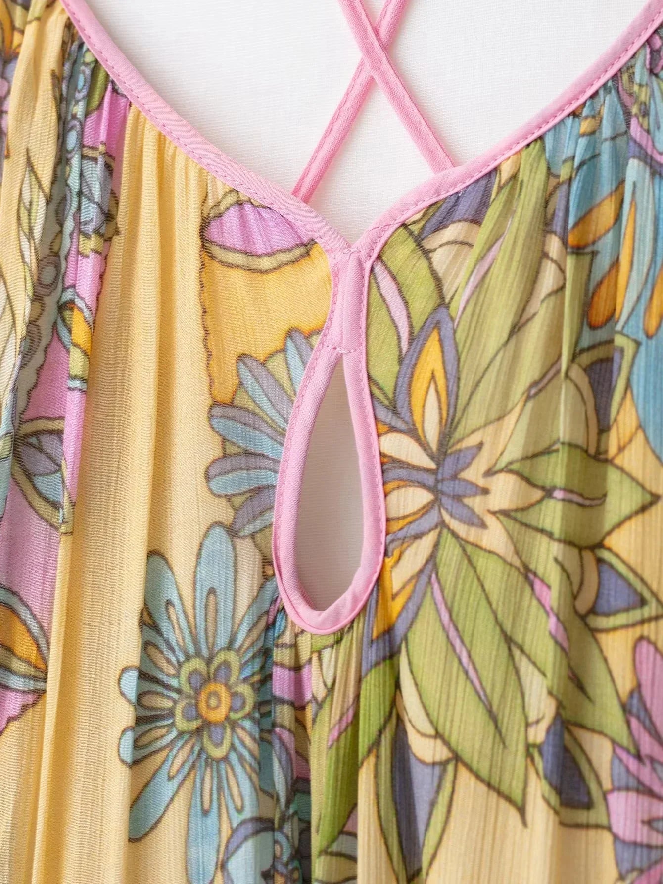 Sexy Floral Print Chiffon Print Loose Dress Women Cami Loose Beach Dress Fashion 2025 Summer Backless Female Dress