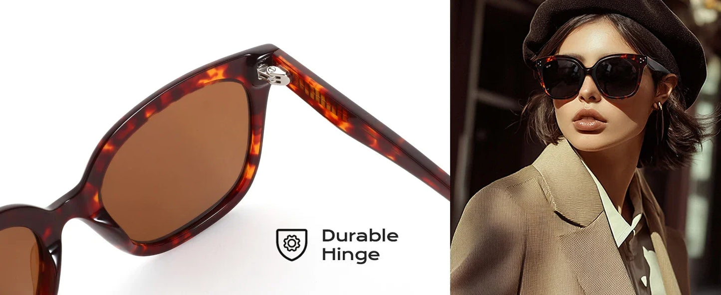 Fashion Square Polarized Sunglasses Classic Design UV400 Protection Acetate Sun Glasses Shade for Women Men