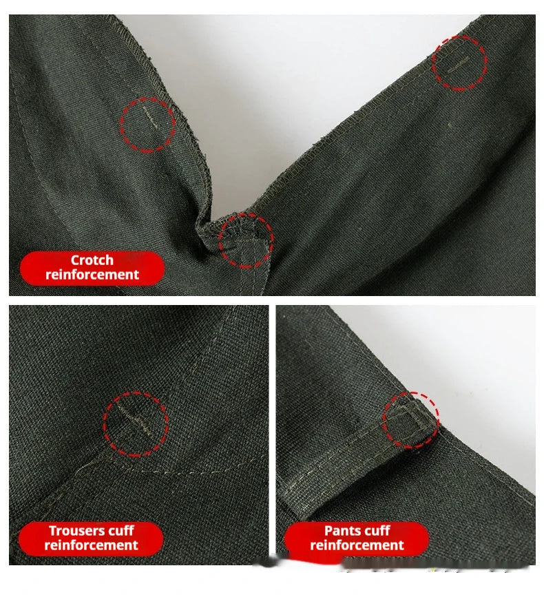 Spring and Autumn Men's Wear Resistant Crotch Work Pants Straight Leg Labor Protection Pants Factory Workshop Camouflage Pants