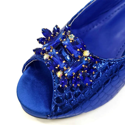 Fashion Italian Shoe and Bag Set Designer Women 2024 African Ladies Shoes and Bags Decorated with Rhinestone Wedding Women Pumps