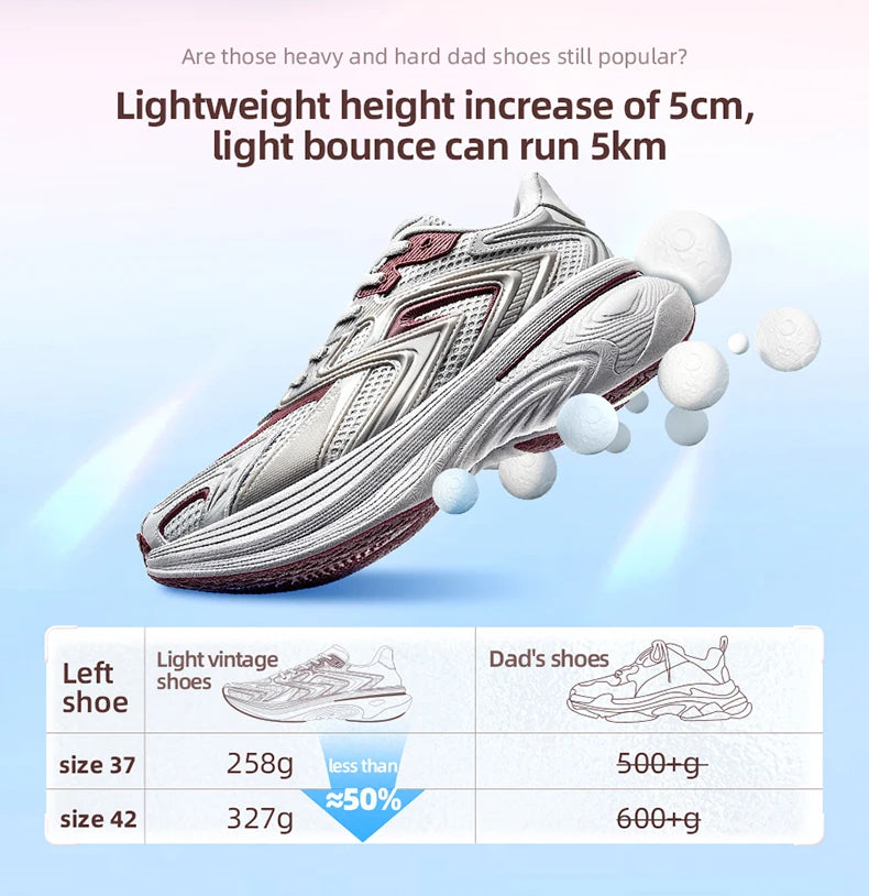 Stylish Retro Jogging Shoes for Couples Unisex Dad Shoes for Spring/summer Casual Racing Running Shoes Light Sneakers