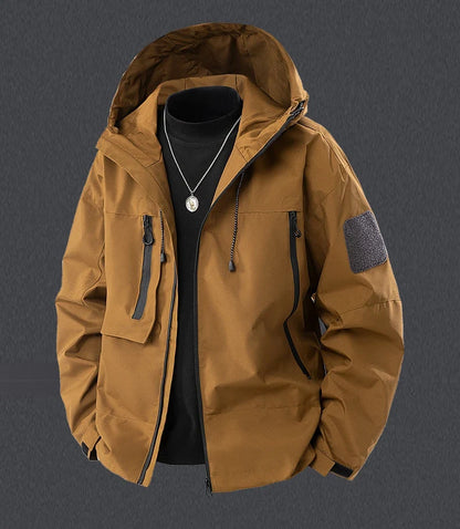 Men's Waterproof Running Jacket Caramel Women Windproof Windbreaker Hiking Camping Cycling Trekking Jogging Jackets