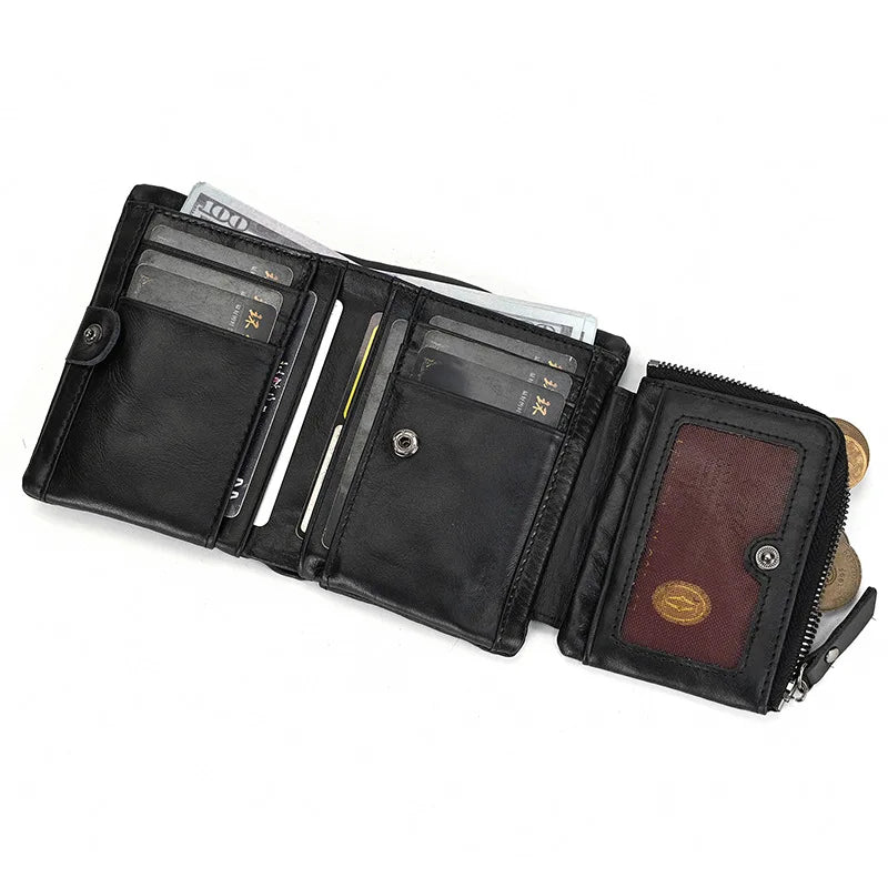 Portefeuille de luxe de marque de créateur pour homme, porte-cartes en cuir véritable souple, petit porte-monnaie pour pièces de monnaie et cartes de crédit, portefeuilles masculins à glisser dans les poches.