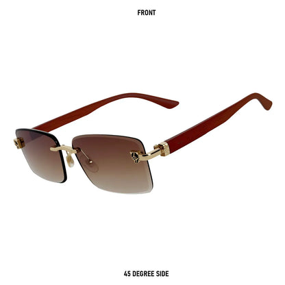 Square Sunglasses Women Luxe 2026 Rimless Sunglass Men Wooden Fashion Glasses Vintage Dropshipping Gafas De Sol Hombre Zonnebril