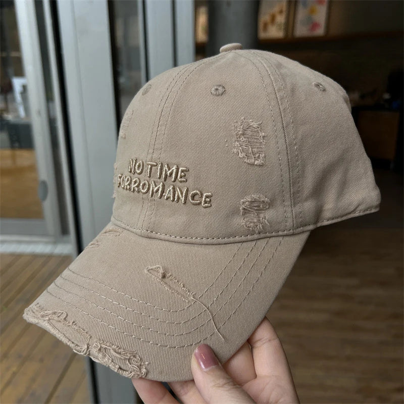 New Big Head Sports Hat Women Versatile Embroidery Contrasting Baseball Cap Men Outdoor Leisure Sunshade Adjustable Hip-hop Hat