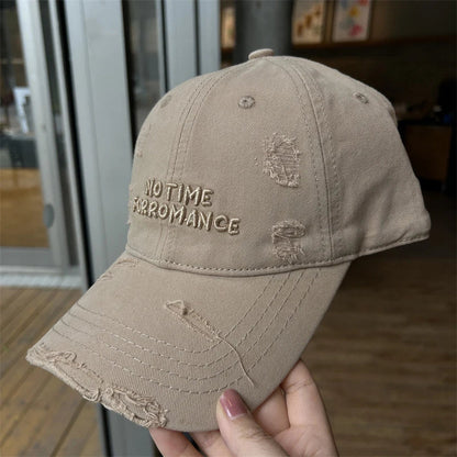New Big Head Sports Hat Women Versatile Embroidery Contrasting Baseball Cap Men Outdoor Leisure Sunshade Adjustable Hip-hop Hat