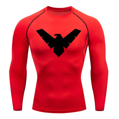 Summer Short Sleeve Compression Shirt Men Sports Top Running T Shirt Quick Dry Gym Workout Clothing Sun Protection Long Sleeve