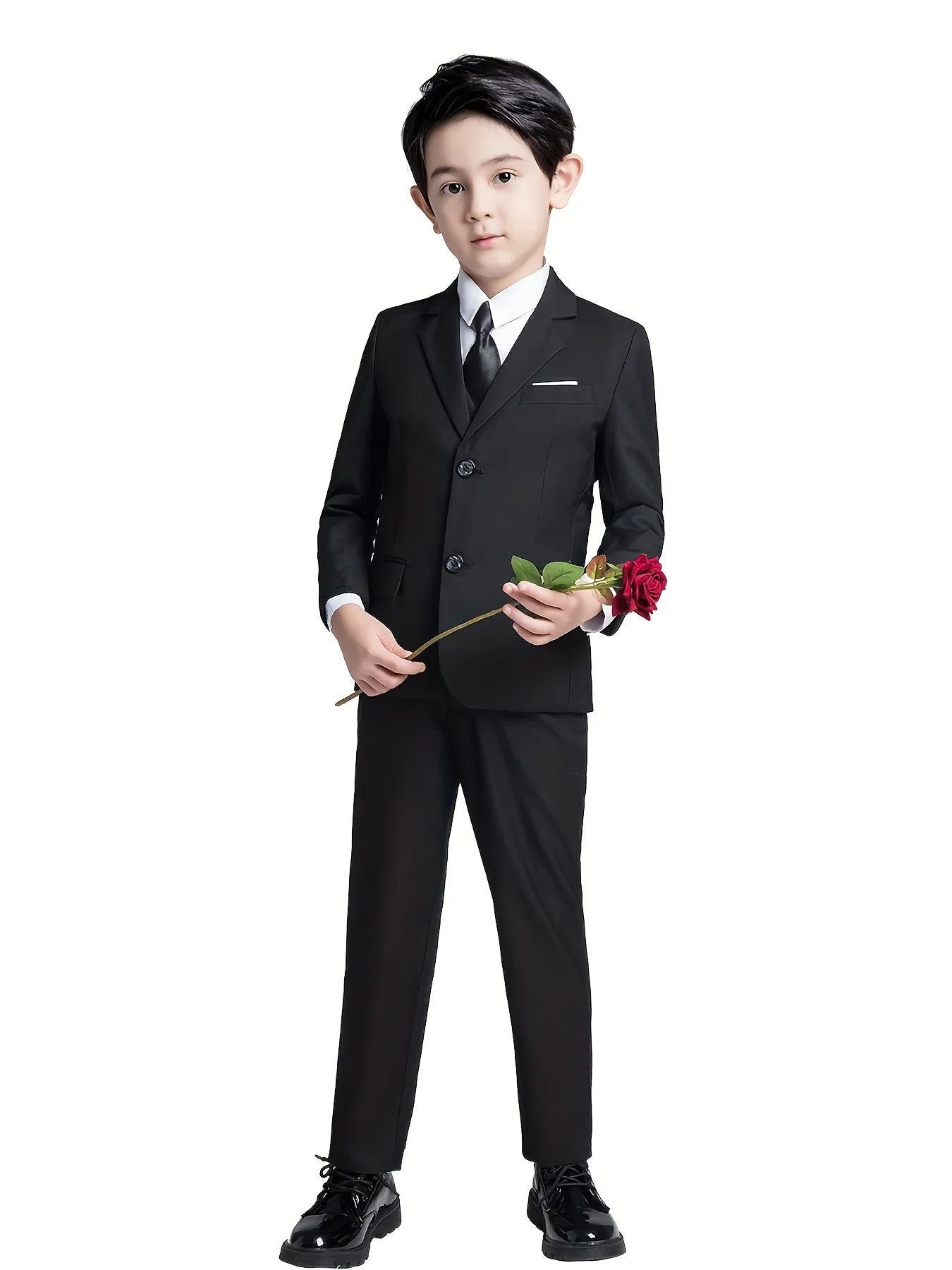 Back-to-school Season Boys Suit 5 Piece Jacket Vest Trousers Shirt Tie random Children's Suits Wedding Performance Formal