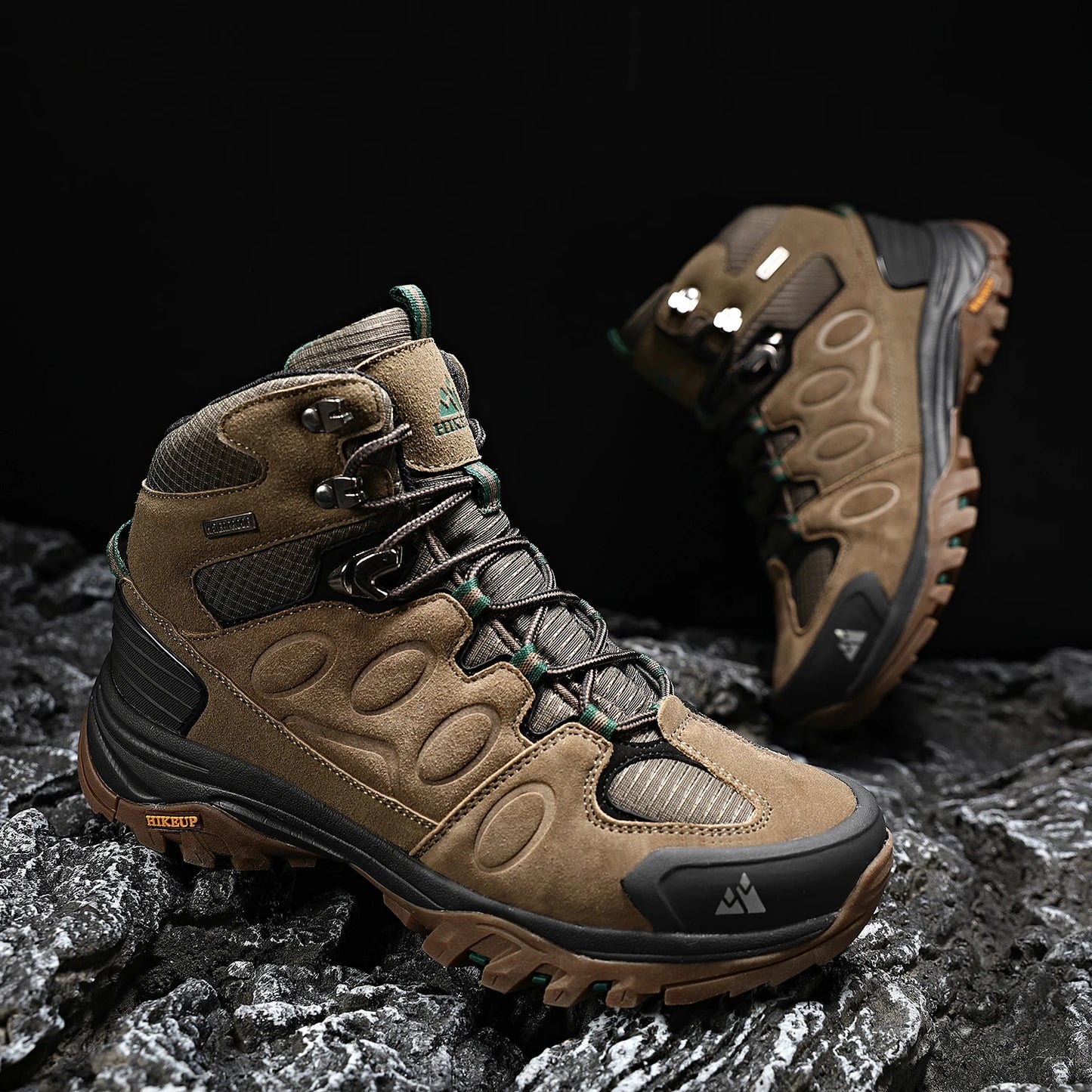 High-Top Men Hiking Boot Winter Outdoor Shoes Lace-Up Non-slip Outdoor Sports Casual Trekking Boots Man Waterproof Suede