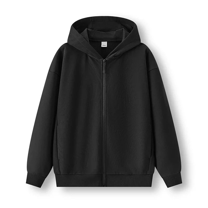 Jacket Men Hooded Cardigan Coat Couple 2025 New Spring Casual Outfit Minimalist and Versatile for Daily Wear