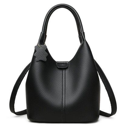 New Trendy Casual Soft PU Women's Handbags Solid Color Large Capacity Female Shoulder Bags Retro Tote Bags For Commute Shopping