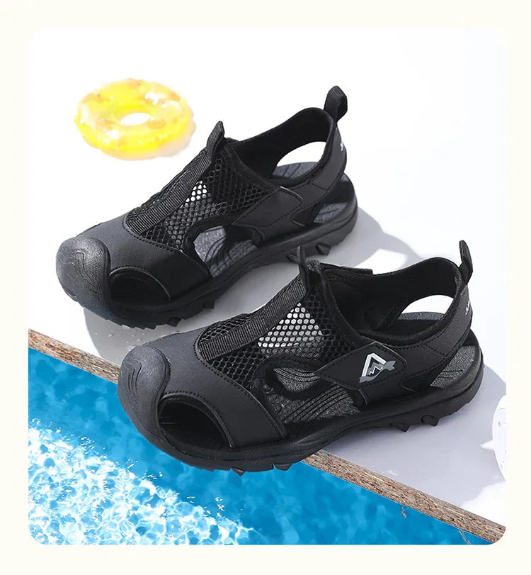 Kids Beach Water Sandals for Boys New Summer Girls Casual Shoes Closed Toe Anti-Collision Children Walking Sandials