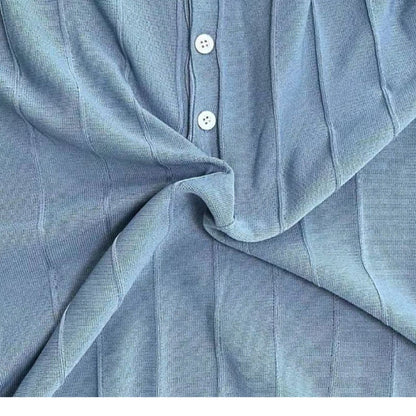 Men's Short-Sleeved Polo Shirt with Lapel Collar, Business Casual Style, Pure Color Sweater, New Fashionable Design, Plus Size