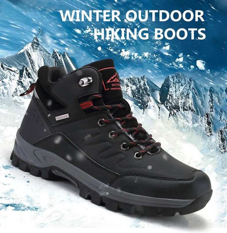 New Winter Men Boots Fur Warm Snow Boots Men Winter Boots Work Shoes Men waterproof Ankle Boots Outdoor Men's Sneakers Footwear