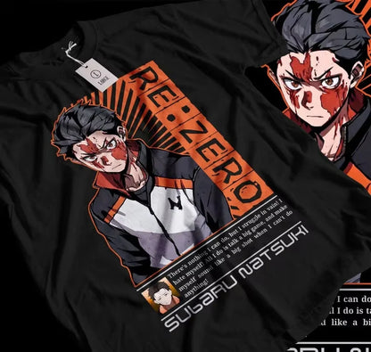 Re Life in A Different World From Zero Peripherals Graphic Print T-shirt Men Women Crewneck Cotton Harajuku Oversize Fashion Tee