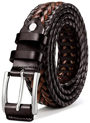 Men's Belt Casual Sports Hollow Woven Waistband Jeans Waistband, Gift for Dad or Boyfriend