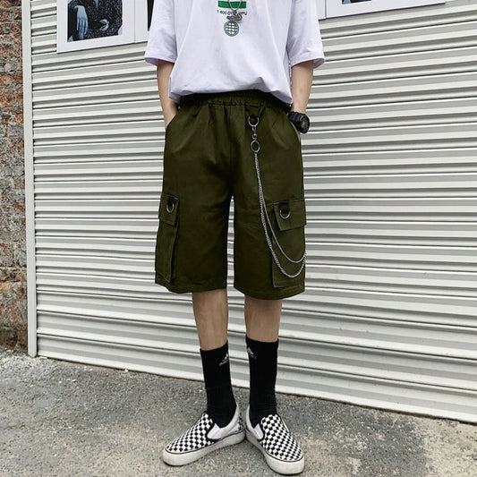 Wide Leg Shorts Men Short Oversize Vintage Men's Shorts for Summer Clothing Mens Sports Bermuda Running Workout Cargo Pants