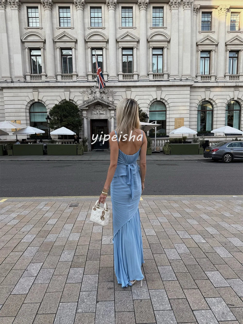 Customized Matching Sexy Jersey Pleat Ruched Draped Mermaid Strapless Long Dresses Bespoke Occasion Dresses Exquisite Fashion