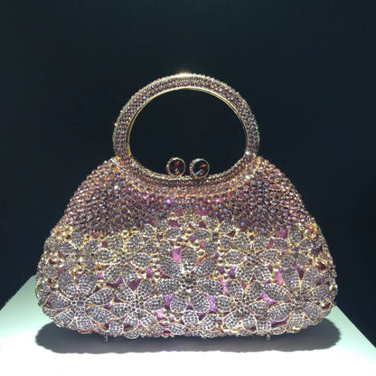 Daisy Flower Rhinestone Tote Bag Crystal Women Evening Bags Luxury Designer Party Banquet Clutch Purse Fashion Diamone Handbag