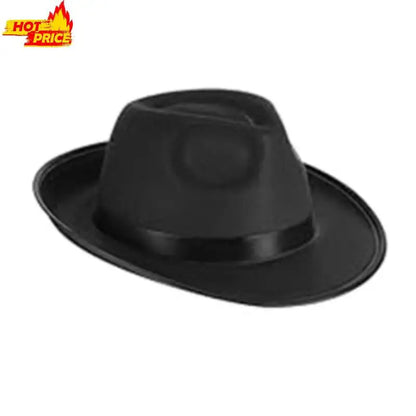 Elegant Fedoras Hat for Roleplay Costume Gentleman Hat with Roll Brims Adult Carnivals Party Panama Hat Headpieces