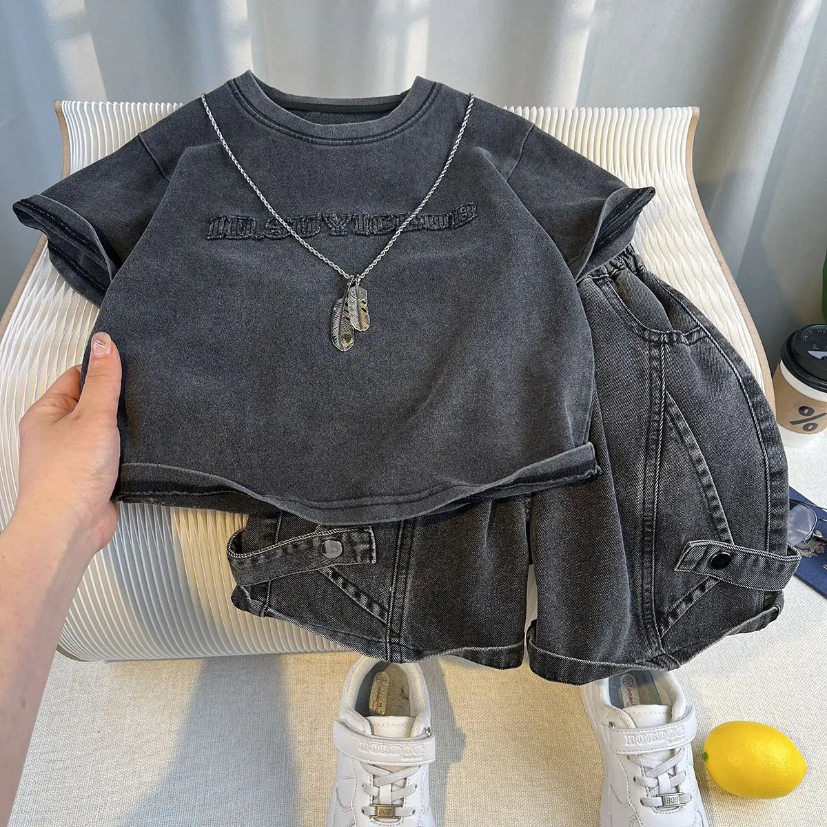 Denim Kids Boys Clothes Set 2026 Children's Clothing Boy Summer Wear Year Old Boy's Top Bottom Baby 4 Years From Child Suit 7 12