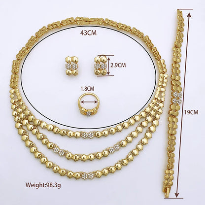Gold Color Jewelry Sets For Women Necklace Sets For Women bijoux de mode ensembles de bijoux