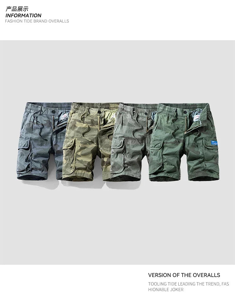 Sports Outdoor Casual Breathable Straight Leg 5 Inch Street Short Pants Men's New Summer Trend Brand Wide Loose Cargo Shorts