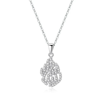 18k Plated All Real Moissanite Necklace for Women Wedding Classic Lab Diamond Pendant Sterling Silver 925 Chain Wholesale