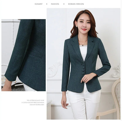 Fashion Women Blazers Jackets Work Office Lady Suit 2025 Slim Single Breasted Business Female Blazer Coats Formal Veste Femme