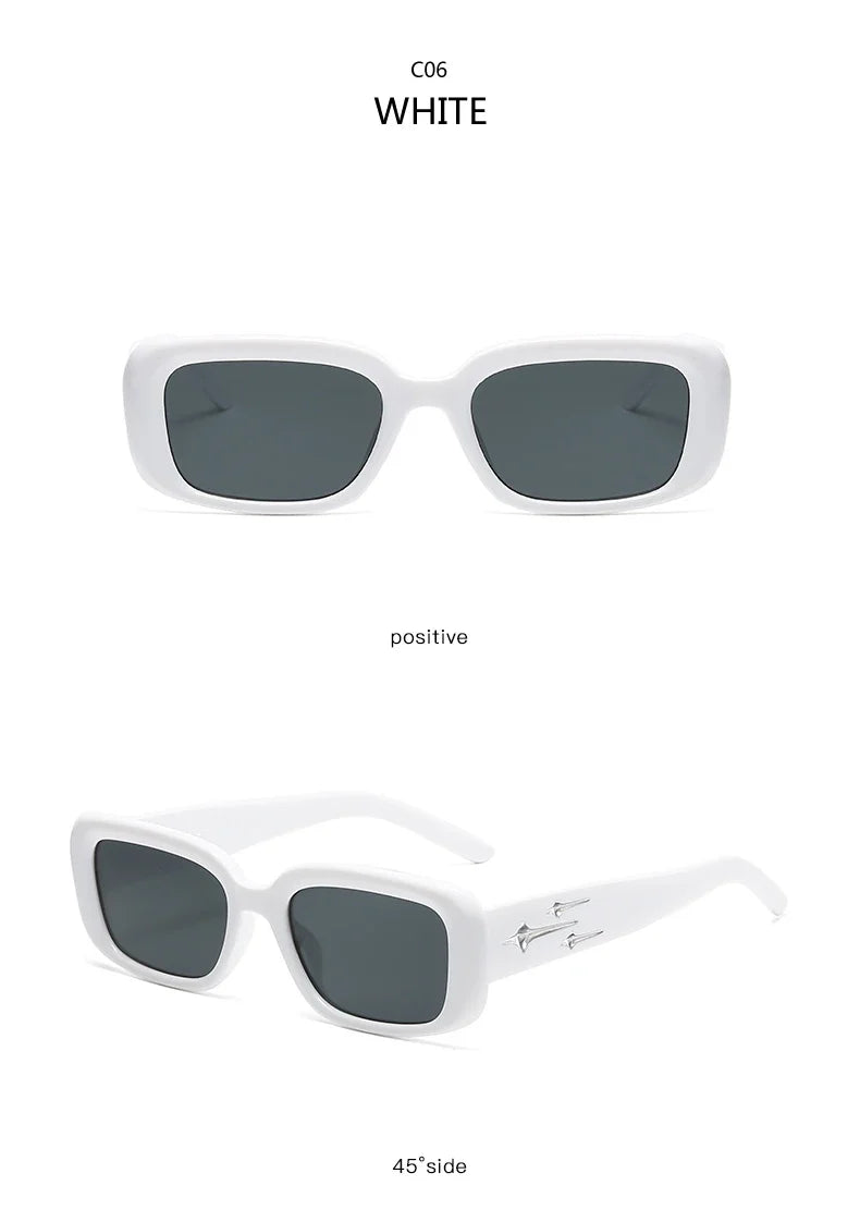 Cycling Retro Y2K Style Small Square Sunglasses Women kitten Eye Sunglasses Fashion Colorful Mirror Goggles Punk Suns Glasses