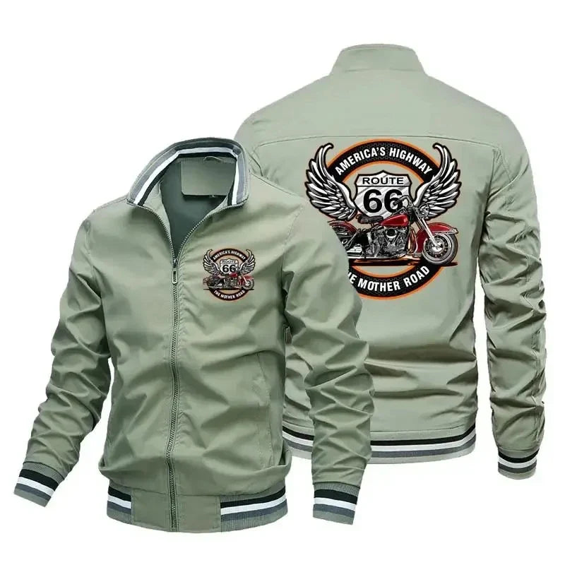 Men's Spring and Autumn Outdoor Casual Hip Hop Baseball Zipper Sportswear Fashion Motorcycle High Quality Sports Jacket