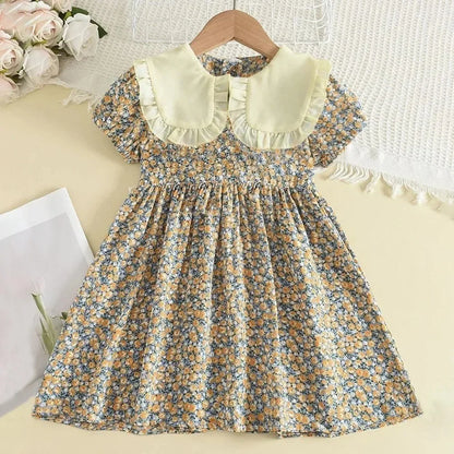 Bear Leader Girls Elegant Dresses 2025 New Summer Kids Party Costumes Girl Floral Princess Outfits Children Vestidos Clothing