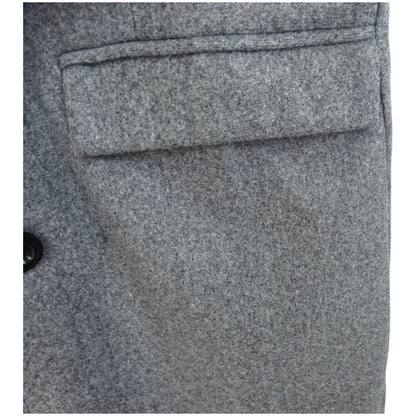 Autumn Winter Men's Casual Wool Coat British Style Men's Long Sleeve Wool Jacket Lined