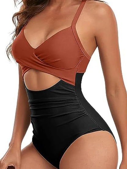 2026 Plain Ruched Swimsuit Women One Piece Solid Swimwear Female Beachwear Bathers Bathing Swimming Swim Bodysuit Summer